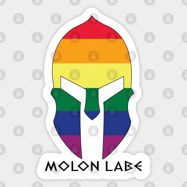 Rainbow Spartan Helmet Sticker by Operation Blazing Sword